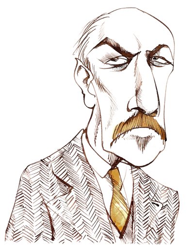 Charles Widor, French composer, organist, and teacher; caricature by Neale Osborne
